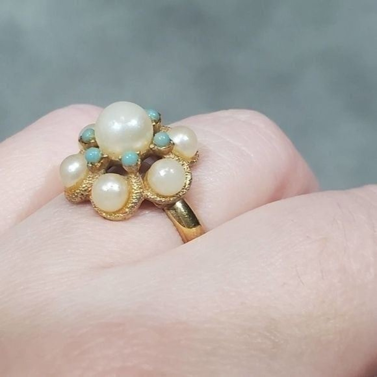 Vintage Faux Pearl Ring Size 8.5 — image 5 of 5
